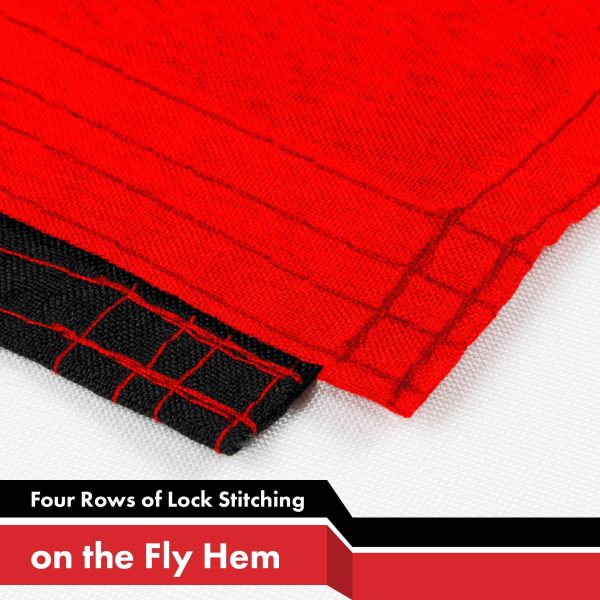 G128 5 Pack: Yemen (Yemeni) Flag | 3x5 feet | Printed 150D Indoor/Outdoor, Vibrant Colors, Brass Grommets, Quality Polyester, Much Thicker More Durable Than 100D 75D Polyester - Image 5