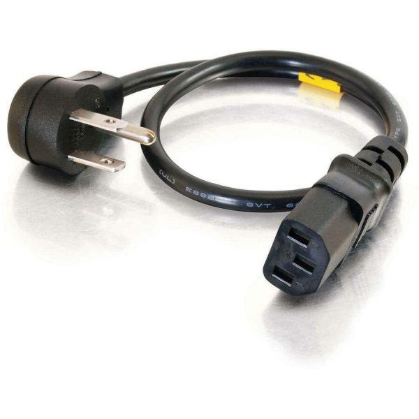 C2G 3ft 18 AWG Universal Flat Panel Power Cord (NEMA 5-15P to IEC320C13) - Image 2