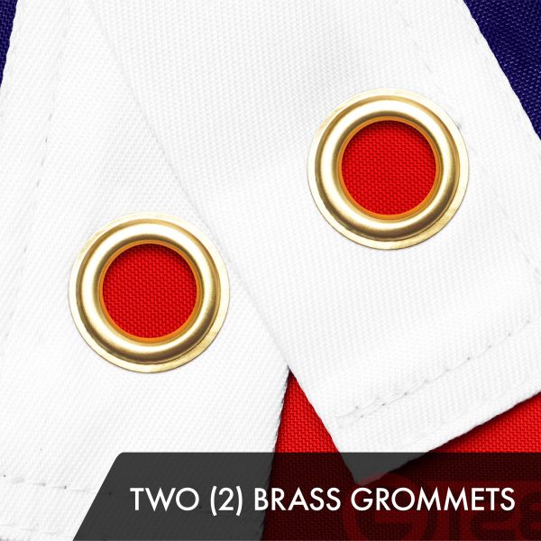 G128 Combo Pack: American USA Flag 3x5 Ft & Iowa IA Deluxe State Flag 3x5 Ft | Both ToughWeave Series Embroidered Polyester, Brass Grommets - Image 3