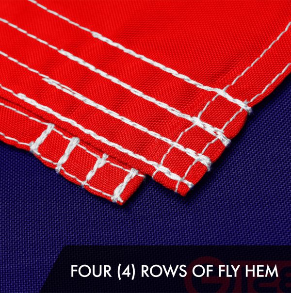 G128 Combo Pack: American USA Flag 3x5 Ft & Iowa IA Deluxe State Flag 3x5 Ft | Both ToughWeave Series Embroidered Polyester, Brass Grommets - Image 5