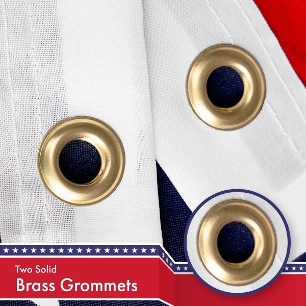 G128 3 Pack: American USA Flag | 2x3 Ft | LiteWeave Pro Series Printed 150D Polyester | Country Flag, Indoor/Outdoor, Vibrant Colors, Brass Grommets, Thicker and More Durable Than 100D 75D Polyester - Image 2