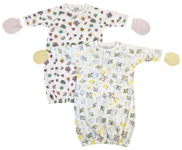 Newborn Baby Girl 4 Piece Gown Set Nc_0832