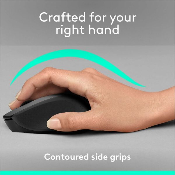 Logitech M330 SILENT PLUS Wireless Mouse, 2.4GHz with USB Receiver, Optical Tracking, Quiet & Lightweight, Black - Image 3
