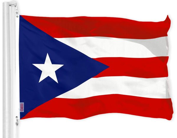 G128 Combo Pack: USA American Flag 3x5 Ft 150D Printed Stars & Puerto Rico Flag 3x5 Ft 150D Printed - Image 2