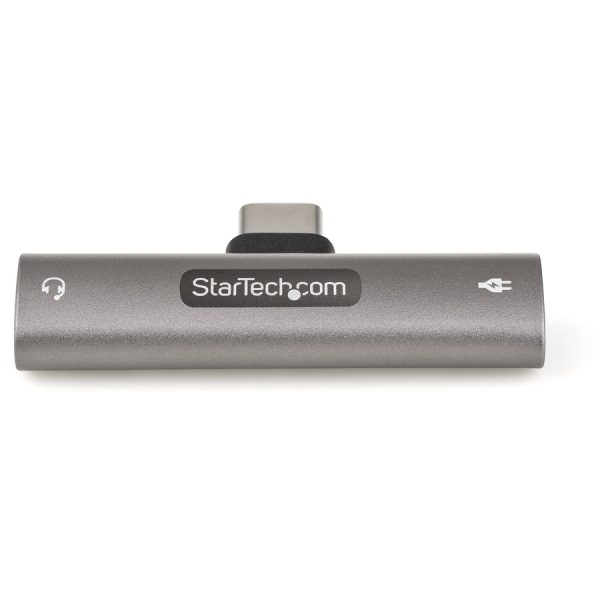 StarTech.com USB C Audio & Charge Adapter, USB-C Audio Adapter with 3.5mm Headset Jack and USB Type-C PD Charging, For USB-C Phone/Tablet - Image 2