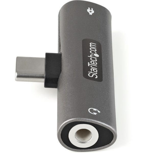 StarTech.com USB C Audio & Charge Adapter, USB-C Audio Adapter with 3.5mm Headset Jack and USB Type-C PD Charging, For USB-C Phone/Tablet - Image 3