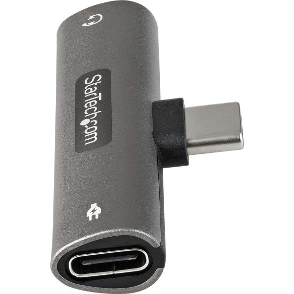 StarTech.com USB C Audio & Charge Adapter, USB-C Audio Adapter with 3.5mm Headset Jack and USB Type-C PD Charging, For USB-C Phone/Tablet - Image 4