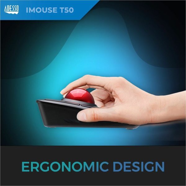 Adesso iMouse T50 - Wireless Programmable Ergonomic Trackball Mouse - Image 8