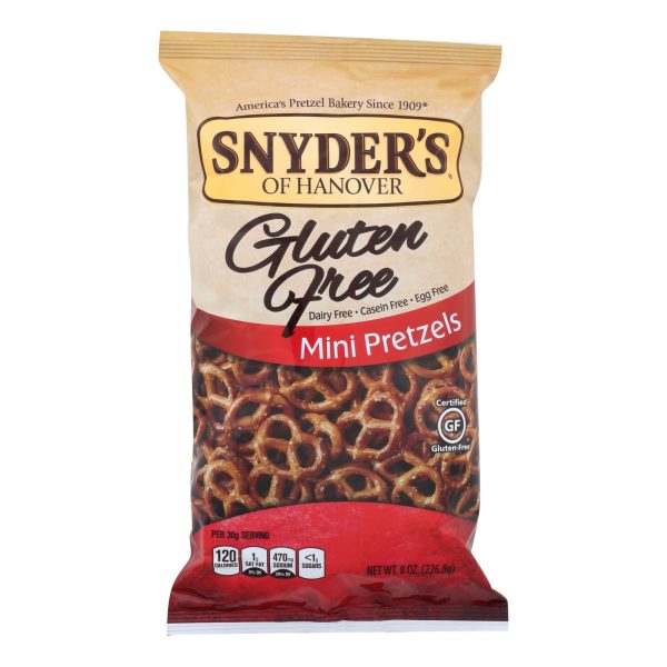 Snyder's of Hanover Mini Pretzels - Gluten Free - Case of 12 - 8 oz. - Image 2