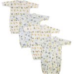 Unisex Newborn Baby 4 Piece Gown Set Nc_0787