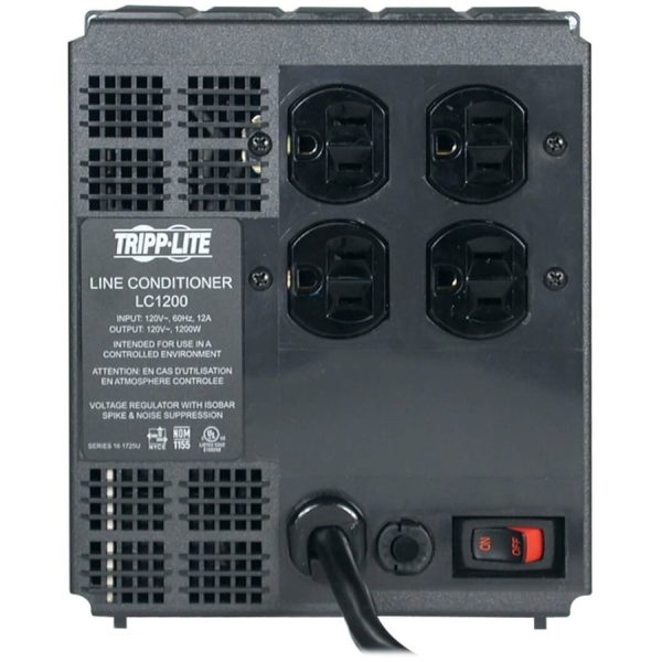 Eaton Tripp Lite Series 1200W 120V Line Conditioner - Automatic Voltage Regulator (AVR), AC Surge Protection, 4 Outlets - Image 3