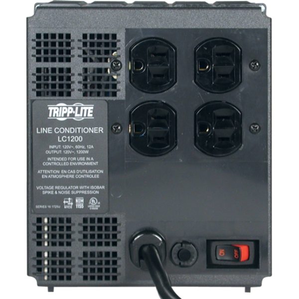 Eaton Tripp Lite Series 1200W 120V Line Conditioner - Automatic Voltage Regulator (AVR), AC Surge Protection, 4 Outlets - Image 4