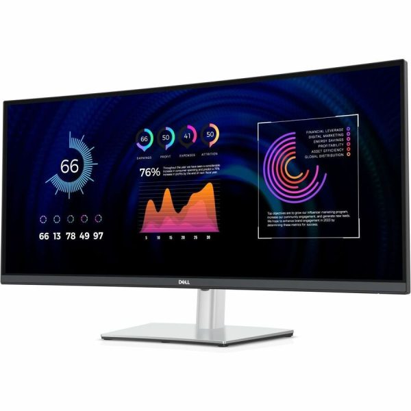 Dell P3424WE 34" Class UW-QHD Curved Screen LED Monitor - 21:9 - Black, Silver - Image 2