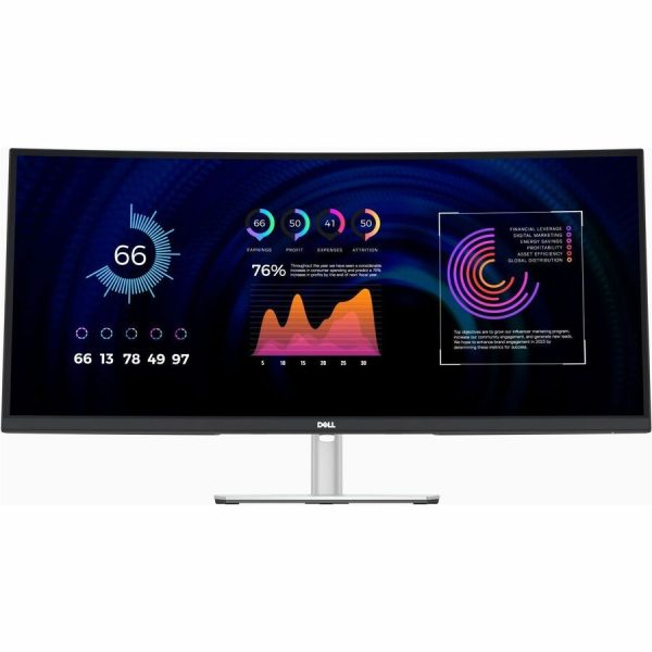 Dell P3424WE 34" Class UW-QHD Curved Screen LED Monitor - 21:9 - Black, Silver - Image 9