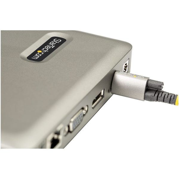 StarTech.com USB C Dock, USB-C to DisplayPort 4K 30Hz or VGA, 65W PD3.0, 4-Port USB 3.1 Gen 1 Hub, GbE, Universal USB C Docking Station - Image 3