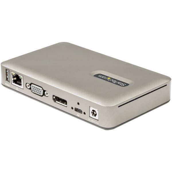 StarTech.com USB C Dock, USB-C to DisplayPort 4K 30Hz or VGA, 65W PD3.0, 4-Port USB 3.1 Gen 1 Hub, GbE, Universal USB C Docking Station - Image 12