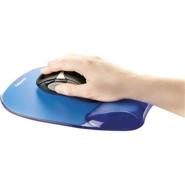 Fellowes® Crystals™ Gel Mouse Pad Wrist Rest - Blue (91141) - Image 3