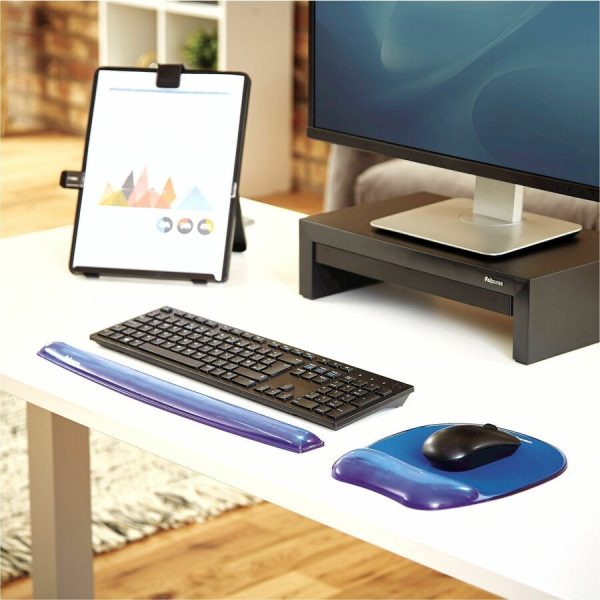 Fellowes® Crystals™ Gel Mouse Pad Wrist Rest - Blue (91141) - Image 4