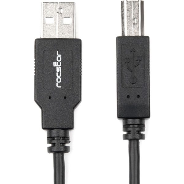 Rocstor Premium High Speed USB 2.0 - 6 ft USB cable - 4 pin USB Type A (M) - 4 pin USB Type B (M) - 1.8 m (USB / Hi-Speed USB ) - Type A Male - Type B Male - For printers, scanners or external USB hard drives - 6ft CABLE M/M - Image 2