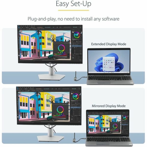 StarTech.com USB C to HDMI Adapter Dongle, 4K 60Hz, HDR10, USB-C to HDMI 2.0b Converter, USB Type-C DP Alt Mode to HDMI Monitor/Display - Image 7