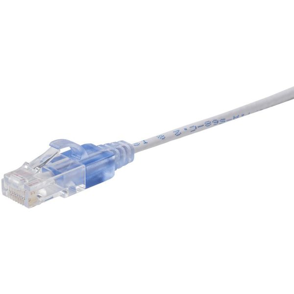 Monoprice 10-Pack, SlimRun Cat6A Ethernet Network Patch Cable, 1ft White - Image 3
