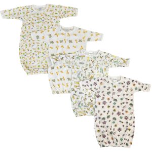 Unisex Newborn Baby 4 Piece Gown Set Nc_0739
