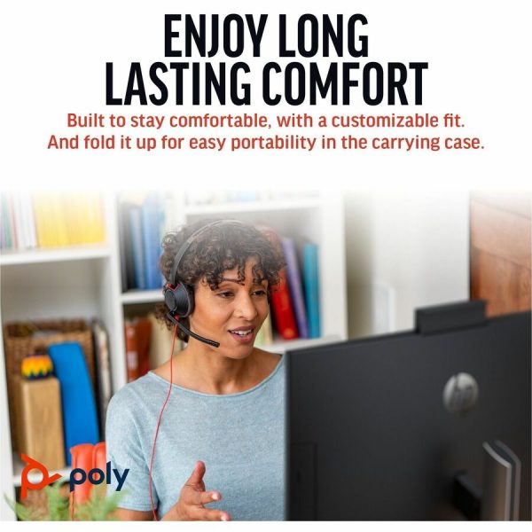 Poly Blackwire 5220 Stereo USB-C Headset + 3.5mm Plug + USB-C/A Adapter - Image 4