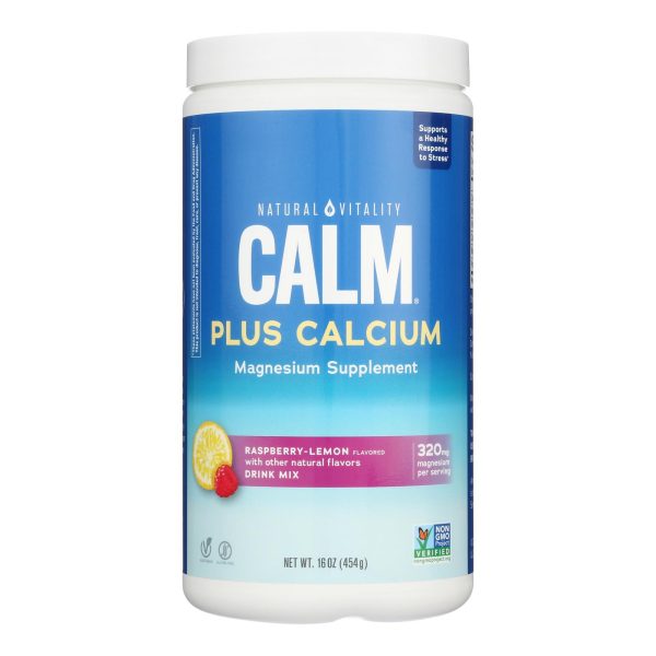 Natural Vitality Natural Calm Plus Calcium Raspberry-Lemon - 16 oz - Image 2