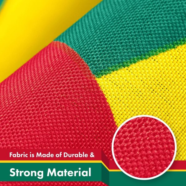 G128 Grenada Grenadian Flag | 3x5 Ft | LiteWeave Pro Series Printed 150D Polyester | Country Flag, Indoor/Outdoor, Vibrant Colors, Brass Grommets, Thicker and More Durable Than 100D 75D Polyester - Image 4