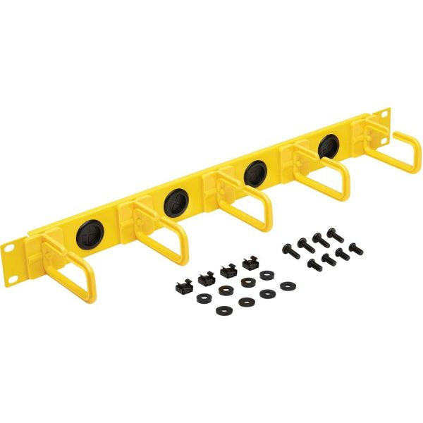 Eaton Tripp Lite Series Horizontal Cable Manager - Flexible Rings, Yellow, 1U - Image 3