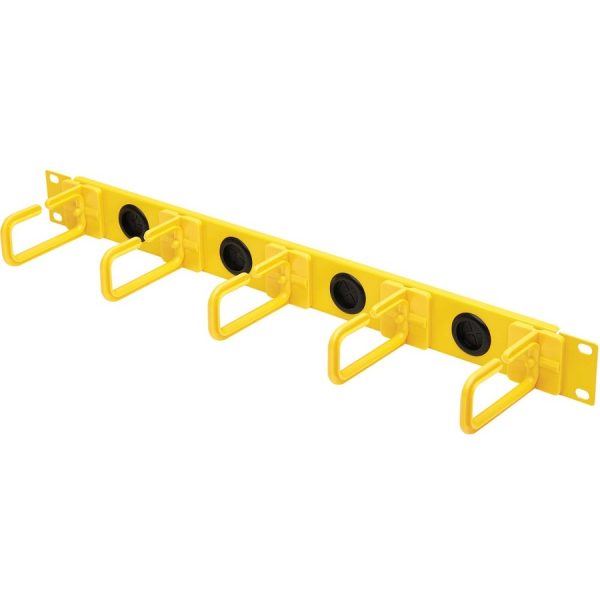 Eaton Tripp Lite Series Horizontal Cable Manager - Flexible Rings, Yellow, 1U - Image 5