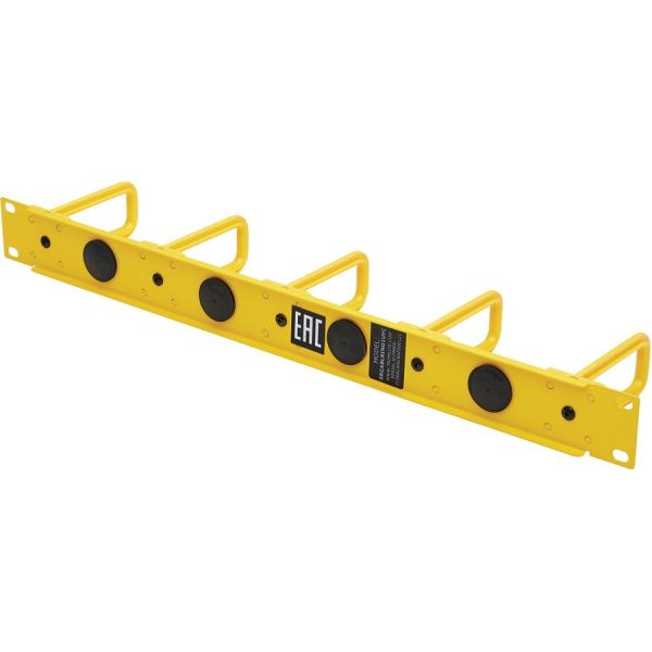 Eaton Tripp Lite Series Horizontal Cable Manager - Flexible Rings, Yellow, 1U - Image 7