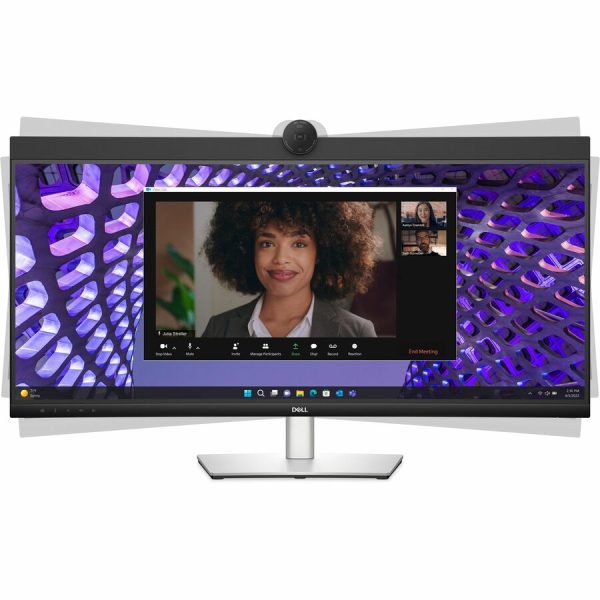 Dell P3424WEB 34" Class Webcam UW-QHD Curved Screen LED Monitor - 21:9 - Black, Silver - Image 2