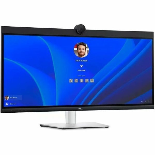 Dell P3424WEB 34" Class Webcam UW-QHD Curved Screen LED Monitor - 21:9 - Black, Silver - Image 7