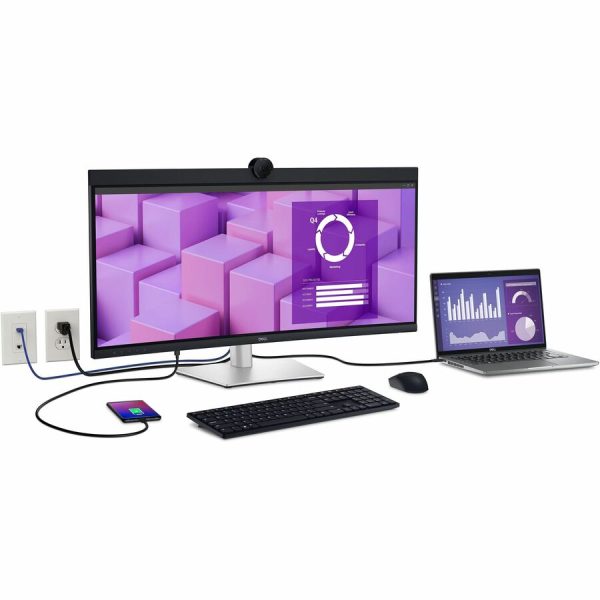 Dell P3424WEB 34" Class Webcam UW-QHD Curved Screen LED Monitor - 21:9 - Black, Silver - Image 8