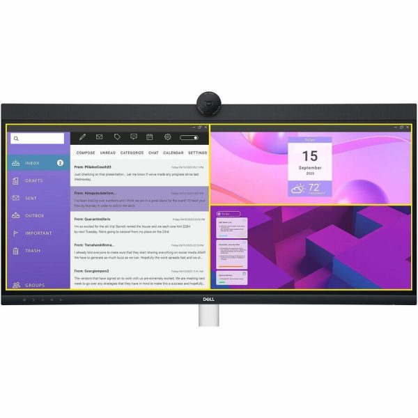 Dell P3424WEB 34" Class Webcam UW-QHD Curved Screen LED Monitor - 21:9 - Black, Silver - Image 9