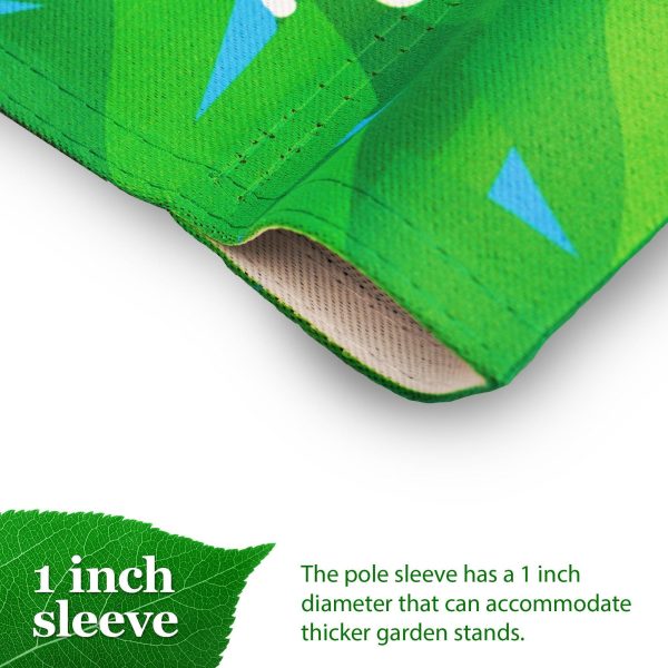 G128 Garden Flag Welcome Gnome at Beach with Pineapple 12"x18" Blockout Fabric - Image 5