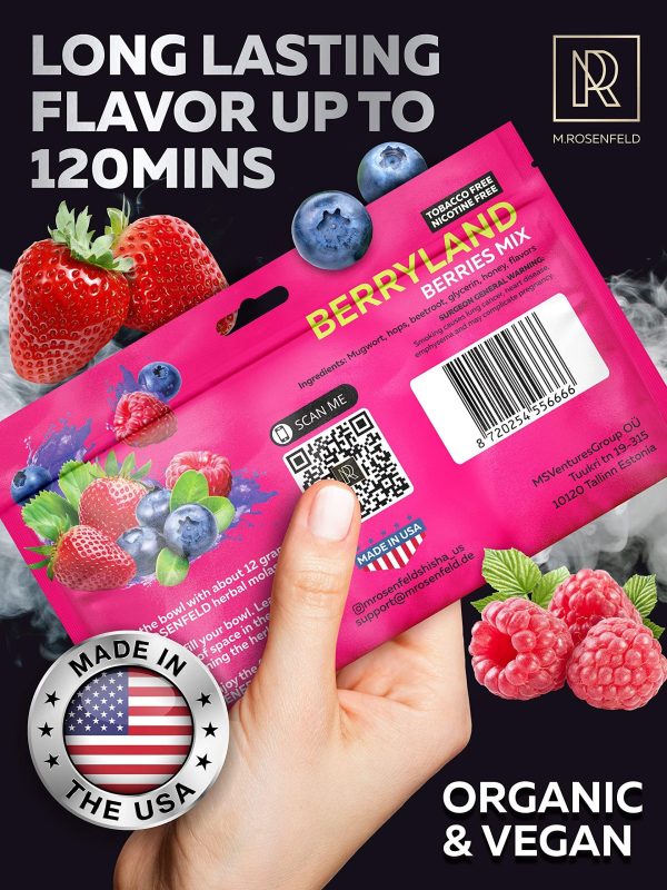 Hookah Flavor Berries Mix Herbal Berryland   100 Gram   3.5 ounce Hookah Shisha Tobacco Free Molasses Hookah Tobacco & Nicotine Free with Real Organic Shisha Hookah Flavors (1 Count) - Image 2