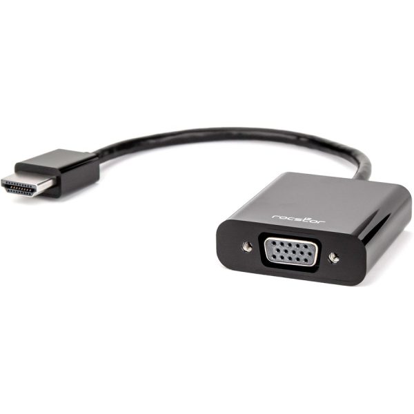Rocstor HDMI to VGA Adapter Converter M/F - 6"- For Ultrabook, Laptop, Monitor, Projectors, Desktop PC, Laptop - 1920x1080 - 1 Pack - 1 x HDMI Male Digital Audio/Video - 1 x HD-15 Female VGA - 6 Inch - Black - ADAPTER HDMI TO VGA HD15 - Image 3