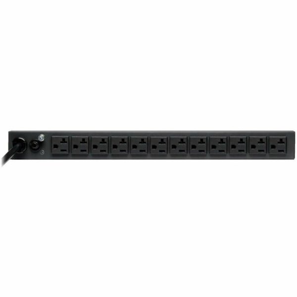 Eaton Tripp Lite Series 2.4kW Single-Phase 120V Basic PDU, 13 NEMA 5-15/20R Outlets, NEMA L5-20P Input, 15 ft. (4.57 m) Cord, 1U Rack-Mount - Image 3