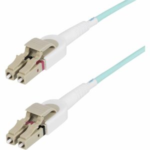 StarTech.com 5m (16.4ft) LC to LC (UPC) OM4 Switchable Fiber Optic Cable 50/125, 100G, Toolless Polarity Switching, LSZH Fiber Jumper Cord