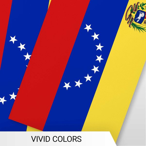 G128 Venezuela 	Venezuelan Bunting Banner | Flag 8.2 x 5.5 Inch, Full String 33 Feet | Printed 150D Polyester, Decorations For Bar, School, Festival Events Celebration - Image 6