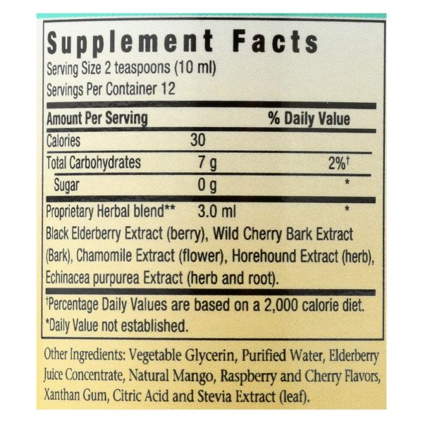 Herbs for Kids Eldertussin Elderberry Syrup - 4 oz - Image 2
