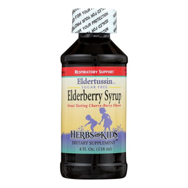 Herbs for Kids Eldertussin Elderberry Syrup - 4 oz - Image 3