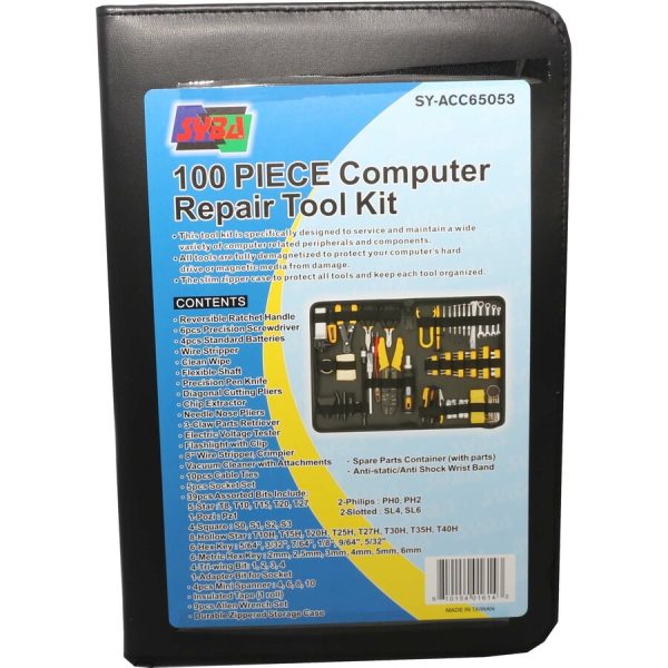 SYBA Multimedia 100 Pieces Computer Repair Tool Kit, Zipped Case - Image 2