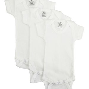White Short Sleeve One Piece 3 Pack 001p