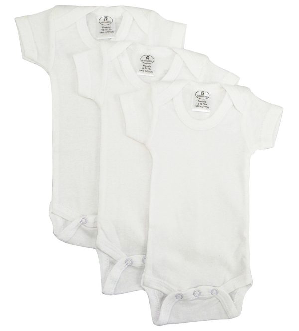 White Short Sleeve One Piece 3 Pack 001p