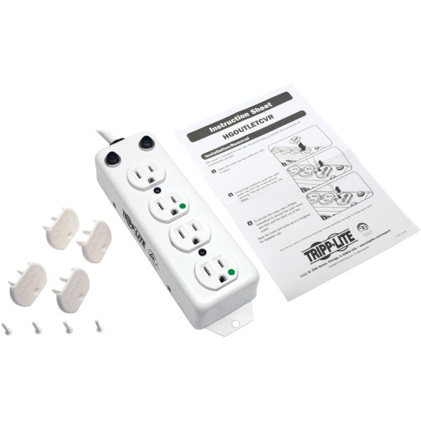 Eaton Tripp Lite Series Safe-IT UL 1363A Medical-Grade Power Strip for Patient-Care Vicinity, 4x 15A Hospital-Grade Outlets, 15 ft. Cord - Image 5