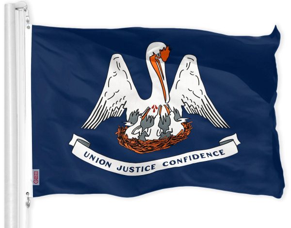 Louisiana State Flag 150D Printed Polyester 3x5 Ft