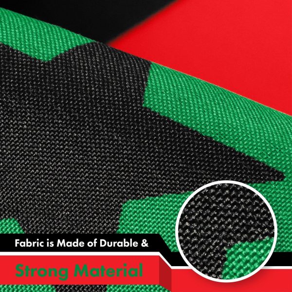 G128 5 Pack: Afro American Black Liberation BLM Flag | 3x5 Ft | LiteWeave Pro Series Printed 150D Poly | Indoor/Outdoor, Vibrant Color, Brass Grommets, Thicker and More Durable Than 100D Polyester - Image 4